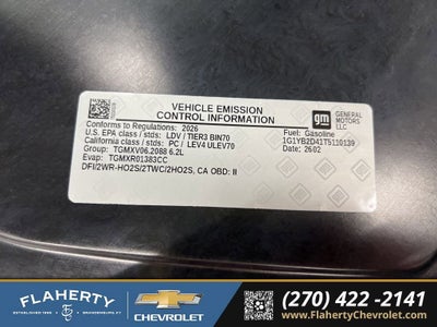 2026 Chevrolet Corvette Stingray 2LT