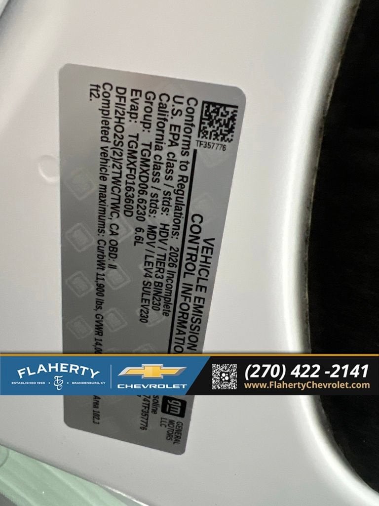 2026 Chevrolet Silverado 3500 HD Chassis Cab Work Truck