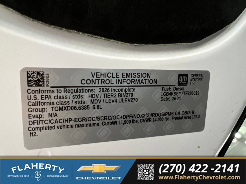 2026 Chevrolet Silverado 3500 HD Chassis Cab Work Truck