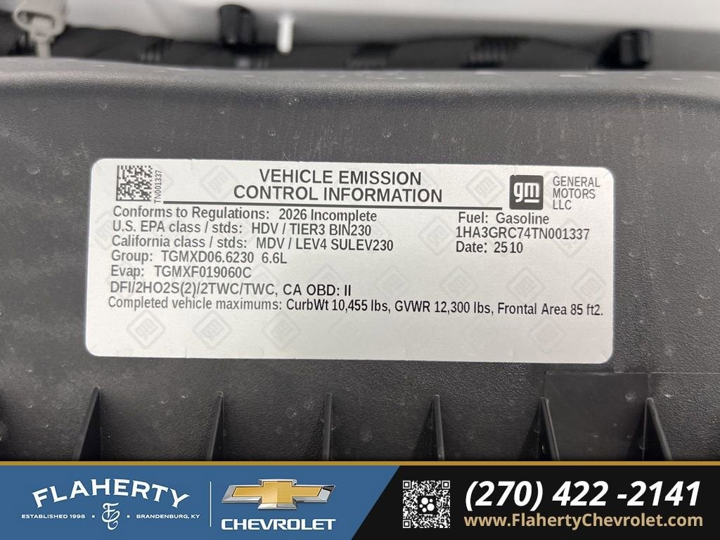 2026 Chevrolet Express Cutaway 3500 1WT