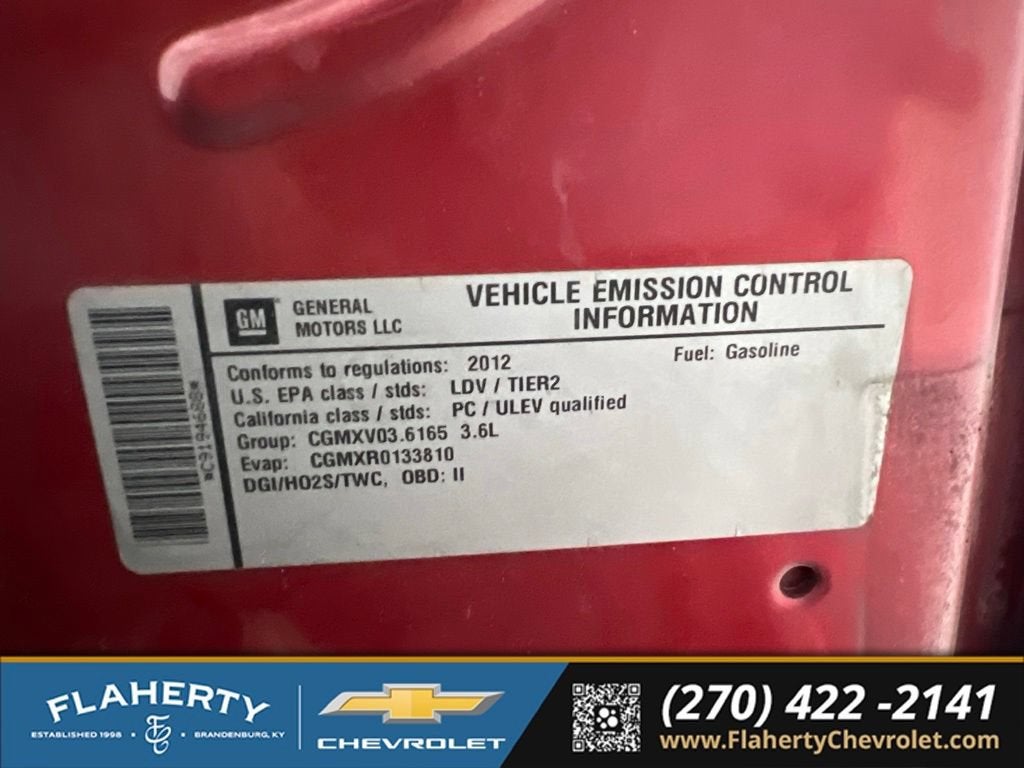 2012 Chevrolet Camaro 1LT