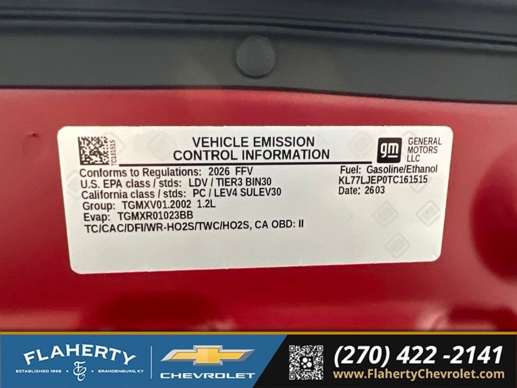 2026 Chevrolet Trax 2RS